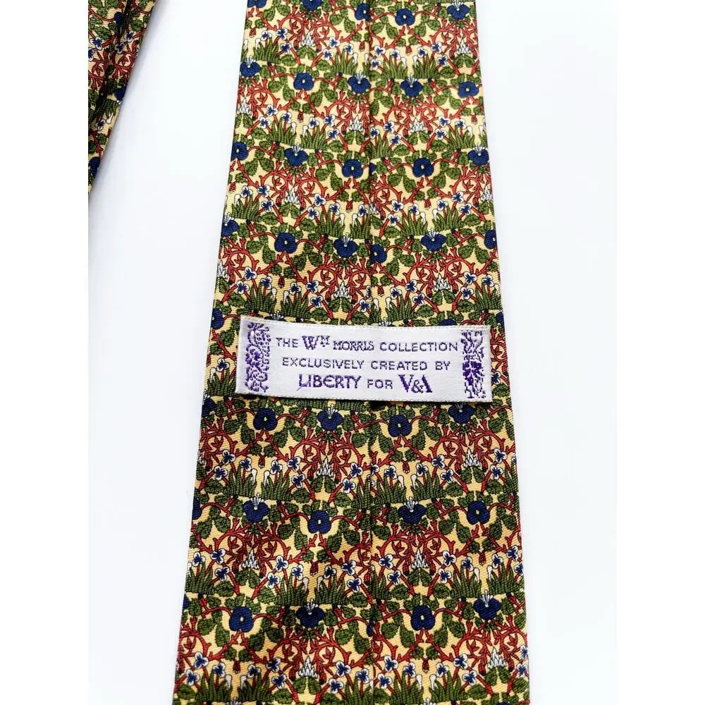Vintage William Morris Collection by Liberty for V&A Floral Print Silk Tie